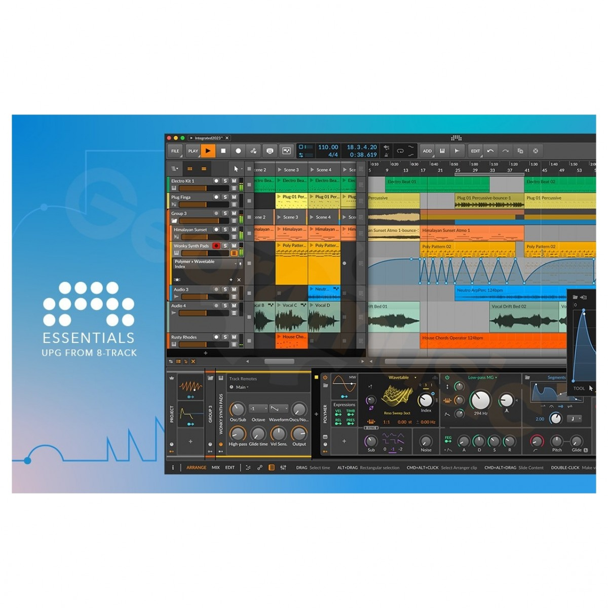 Bitwig Studio Essentials Upgrade from 8 Track